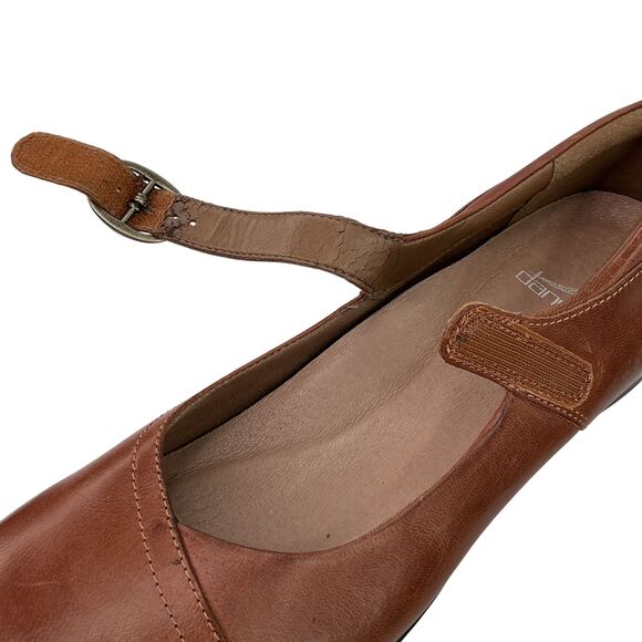 Dansko Fawna Women’s US 10 EU 40 Burnished Brown Leather Mary Jane Comfort Shoes - Picture 10 of 13